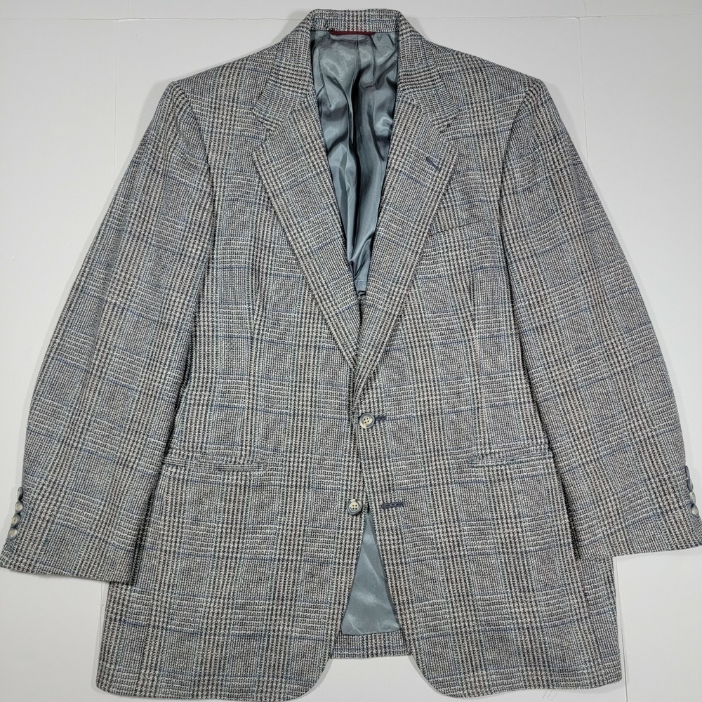 Hart Schaffner Marx Famous Barr Vintage Sport Coat - Gray Blue - about 45R